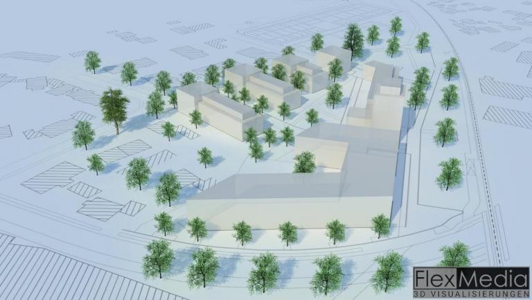 Architekturvisualisierung Dachau 1 Städtebauliches Modell 2014